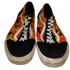 Vans Old Skool Pop Camo Men's Skate Shoes Orange Red Black Yellow size 11.5